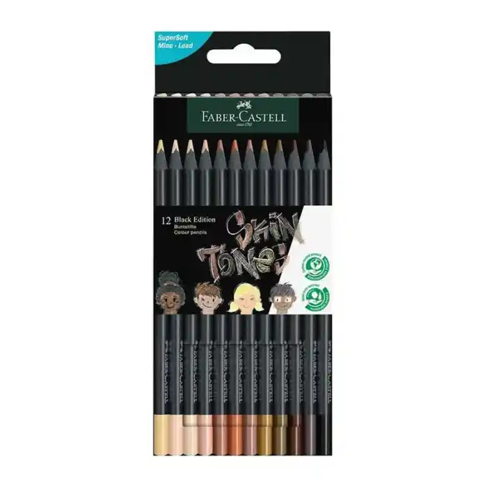Faber Black Edition Skın Tones Boya Kalemi 12 Li 5171116414000