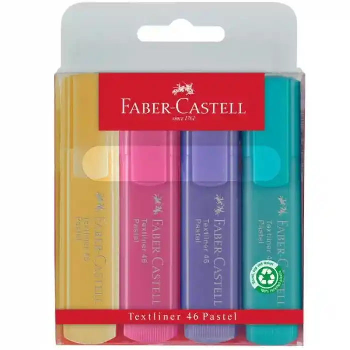 Faber Fosforlu Kalem 4 Lü Pastel Renkler 154610