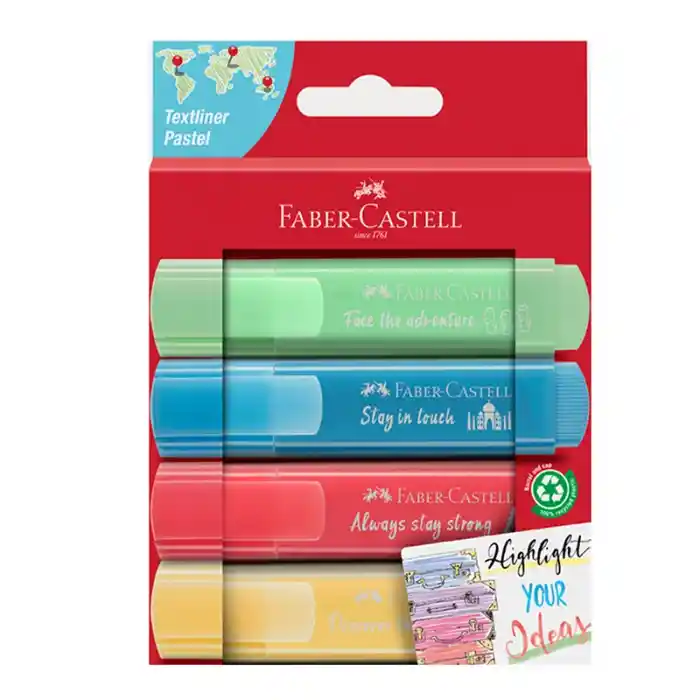 Faber Fosforlu Kalem K 46 Pastel Renk 4 Lü 302546250