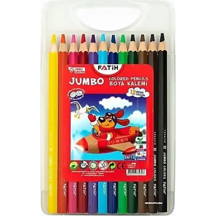 Fatih 12 Renk Jumbo Kuru Boya Çantalı 33430