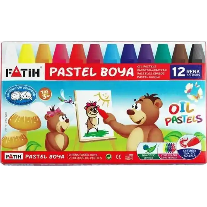 Fatih 12 Renk Pastel Boya 34012