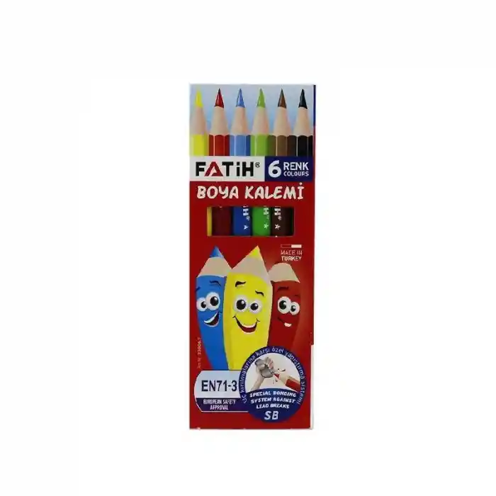 Fatih 6 Renk Yarım Boy Kuru Boya 33006