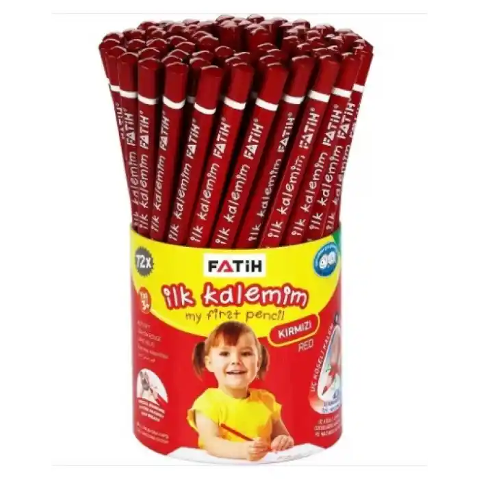 Fatih Jumbo Üçgen Kırmızı/siyah Kalem 72li 30010