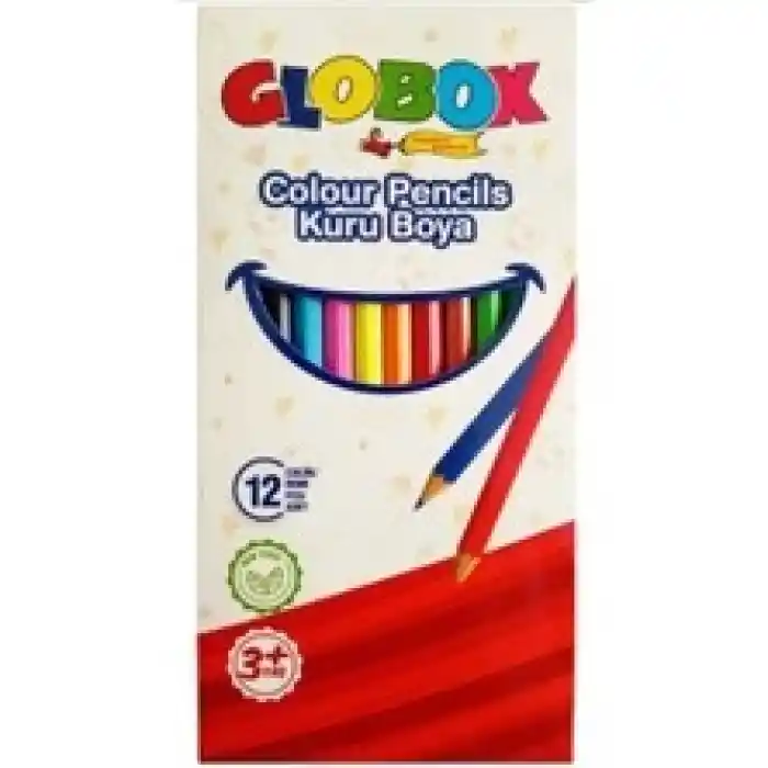 Globox 3673 6 Renk Kısa Kuru Boya Kalemi