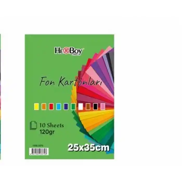 Herboy Fon Kartonu 25x35 Karışık 10lu Hrb-3879