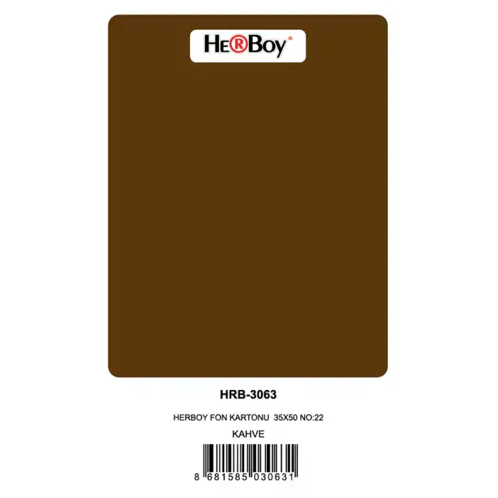 Herboy Fon Kartonu 35x50 No:22 Kahve 100 Lü Hrb-3063