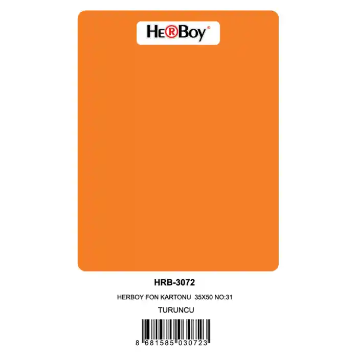 Herboy Fon Kartonu 35x50 No:31 Turuncu 100 Lü Hrb-3072