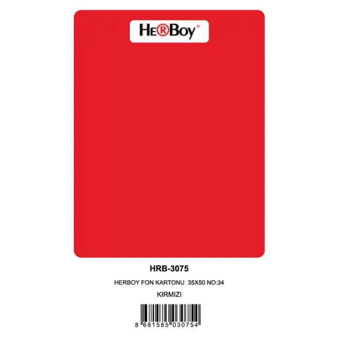 Herboy Fon Kartonu 35x50 No:34 Kırmızı 100 Lü Hrb-3075