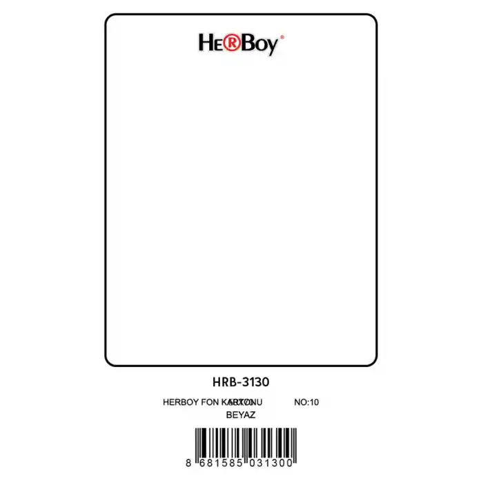 Herboy Fon Kartonu 50x70 Beyaz No:10 160 Gr 100 Lü Hrb-3130