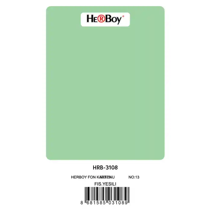 Herboy Fon Kartonu 50x70 Fıstık Yeşil No:13 160 Gr 100 Lü Hrb-3108