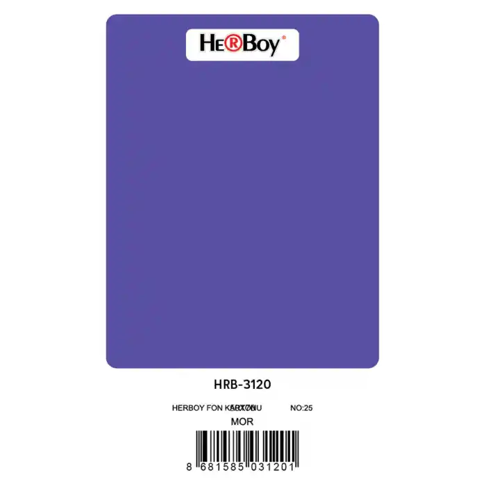 Herboy Fon Kartonu 50x70 Mor No:25 160 Gr 100 Lü Hrb-3120