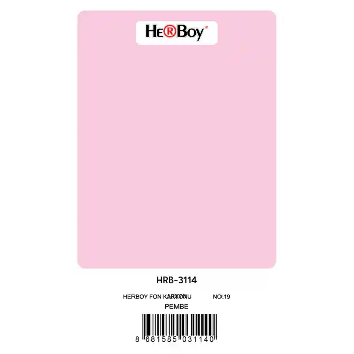 Herboy Fon Kartonu 50x70 Pembe No:19 160 Gr 100 Lü Hrb-3114