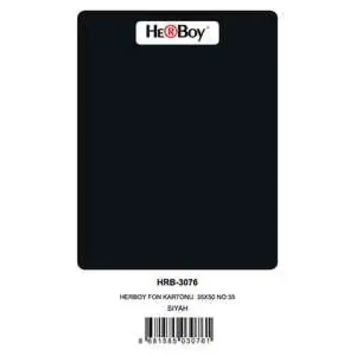 Herboy Fon Kartonu 50x70 Siyah No:35 160 Gr 100 Lü Hrb-3105
