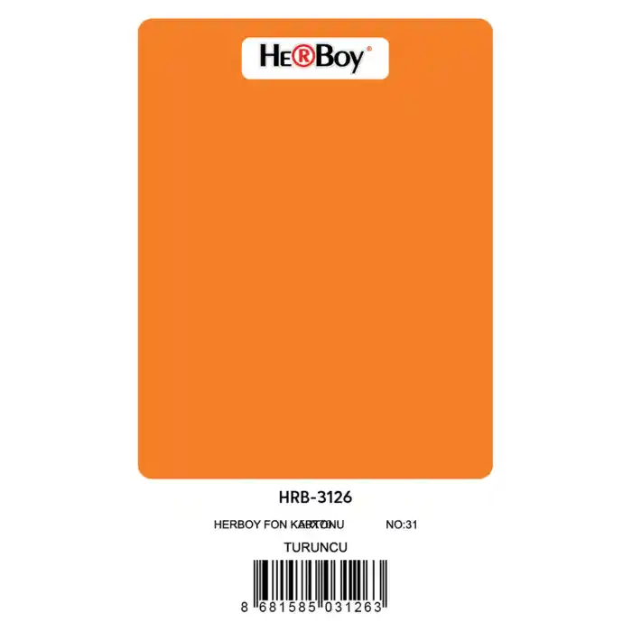 Herboy Fon Kartonu 50x70 Turuncu No:31 160 Gr 100 Lü Hrb-3126