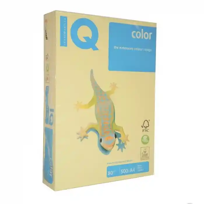 IQ A4 Açık Sarı Renkli Fotokopi Kağıdı 80 Gr. Ye23