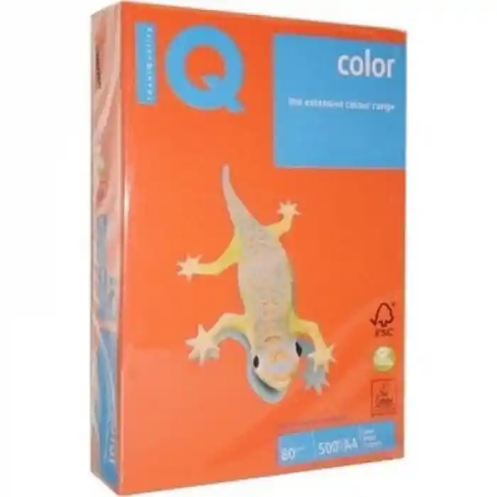 IQ A4 Yoğun Turuncu Renkli Fotokopi Kağıdı 80 Gr Or43