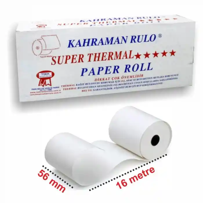 Kahraman 56x16 Termal Rulo 16 Lı