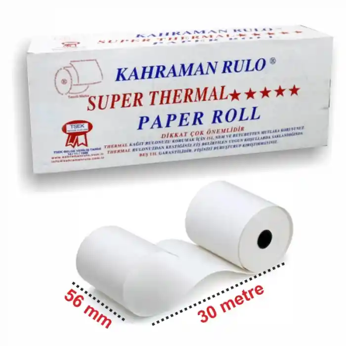 Kahraman 56x30 Termal Rulo 10 Lu