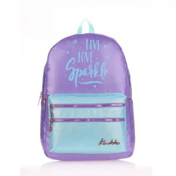 Kaukko K1571 Sparkle Sırt Çantası Duble Koyu Lila