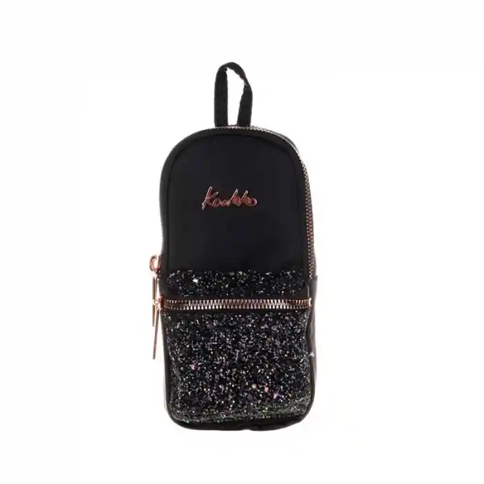 Kaukko K2471 Brıght Junıor Bag Kalem Çantası Taşlı Siyah