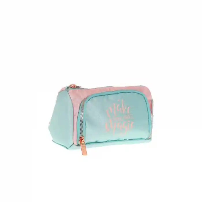 Kaukko K2527 Sparkle Plump Kalem Çantası Duble Mınt