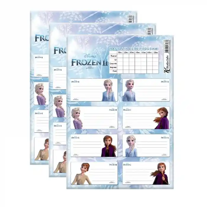 Keskin Frozen Iı 3 Lü Ders Programlı Etiket 220130