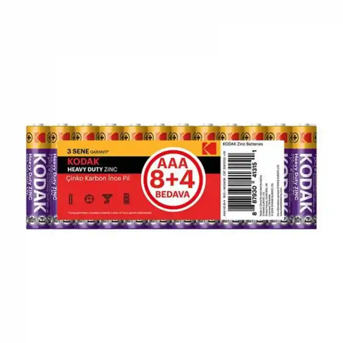Kodak Aaa 8+4 İnce Pil Çinko Karbon 30413153