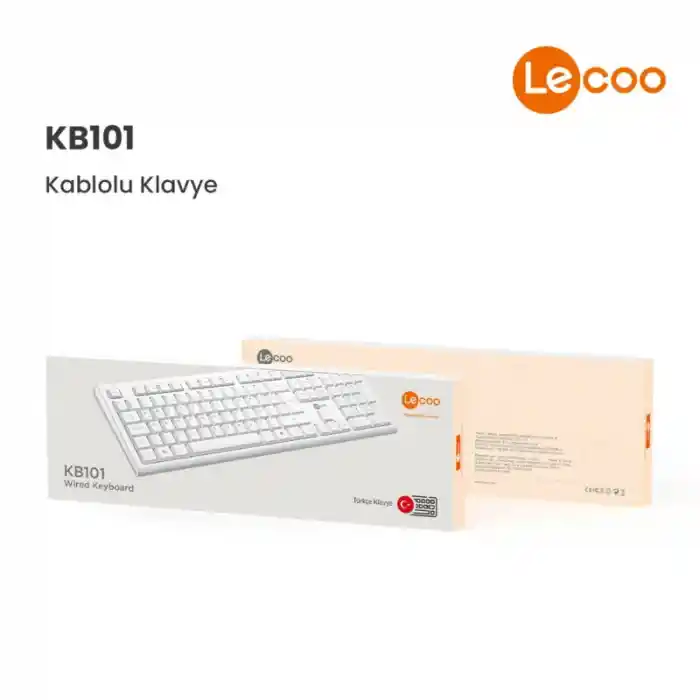 Lecoo Kb101 Beyaz Kablolu Q Klavye