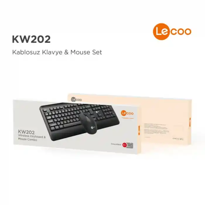 Lecoo Kw202 Siyah Kablosuz Klavye & Mouse Set