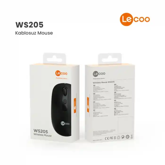 Lecoo Ws205 Siyah Kablosuz Mouse