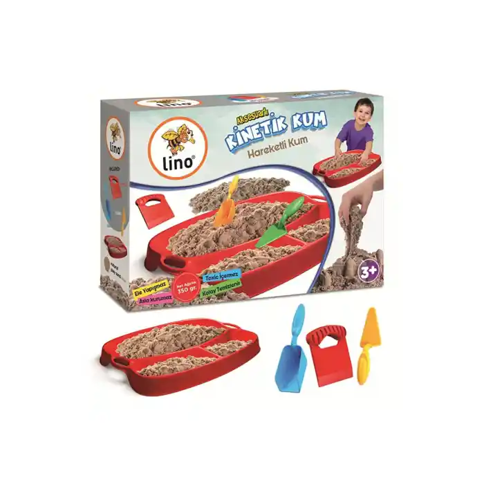 Lıno Kinetik Kum Seti 350 Gr Kum+tepsi+kürek+mala+kesici Ln-550