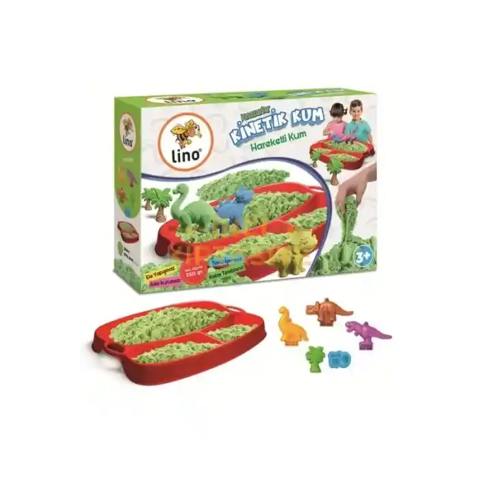 Lıno Kinetik Kum Seti Dinazorlar 350 Gr Kum+6 Kalıp Ln-553