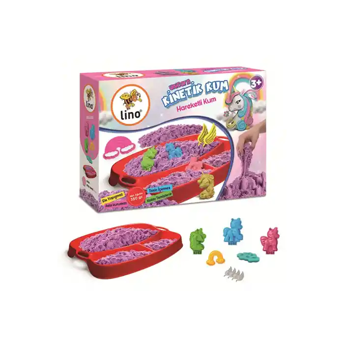 Lıno Kinetik Kum Seti Unicorn 350 Gr Kum+6 Kalıp Ln-552