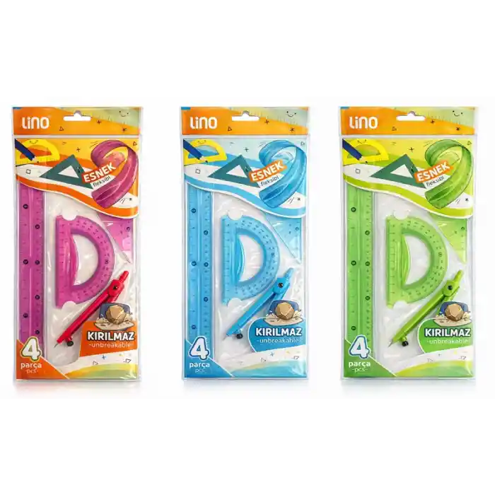 Lino Lc-002 Çizim Seti Pergelli Flexıble 4lü