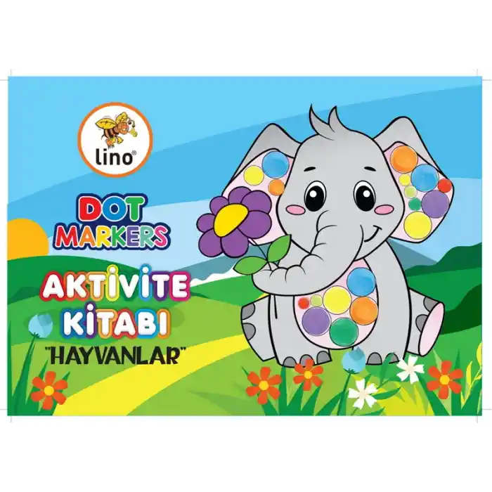 Lıno Ln-702 Dot Markers Boyama Kitabı Hayvanlar