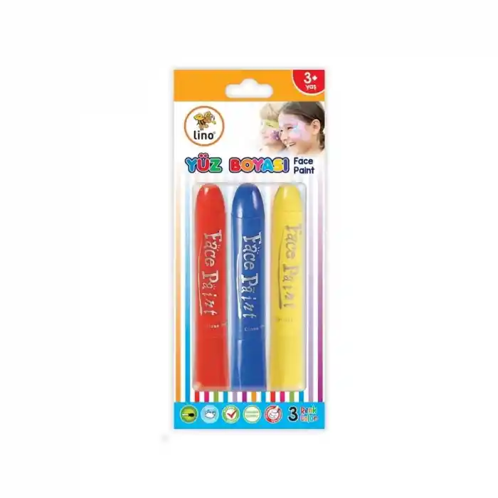 Lıno Ln-900 Yüz Boyası 3 Lü Yıkanabilir
