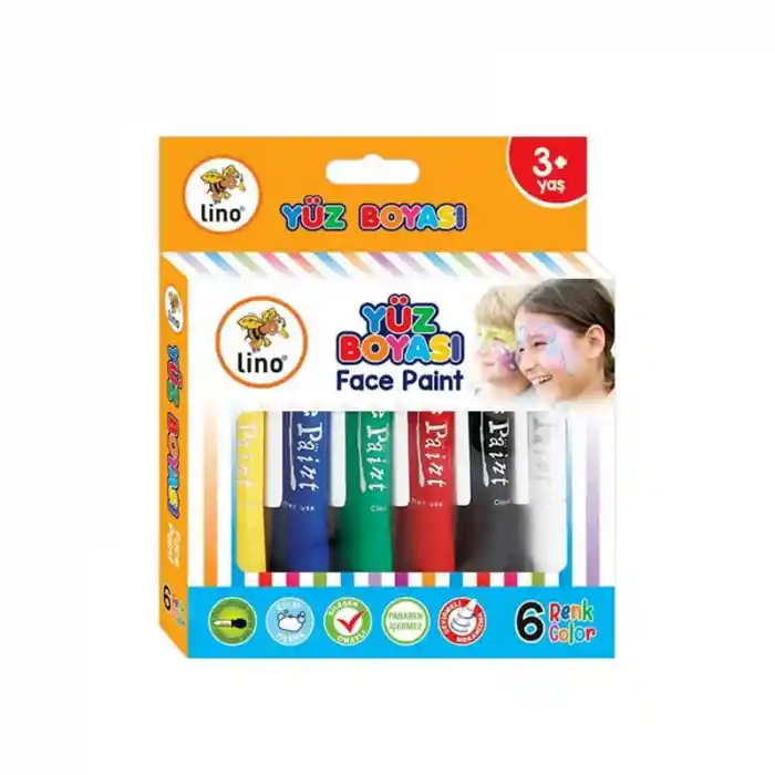 Lıno Ln-901 Yüz Boyası 6 Lı Yıkanabilir