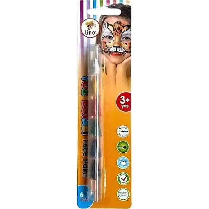 Lıno Ln-902 Yüz Boyası 6 Lı Yıkanabilir