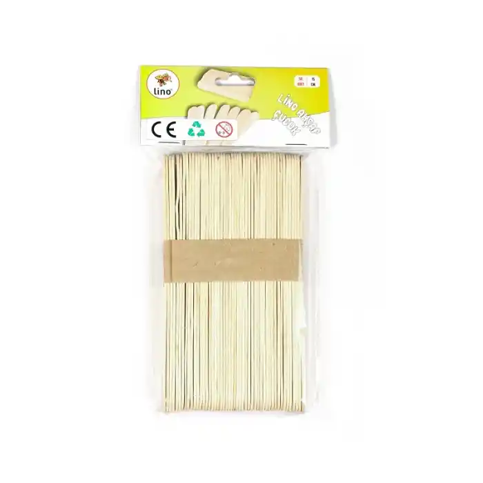 Lıno Rbz-030 Ahşap Çubuk Naturel Geniş 15 Cm 50 Li