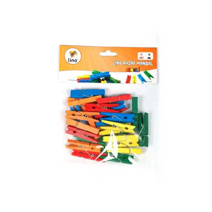 Lıno Rbz-038 Ahşap Mandal Renkli 45 Mm