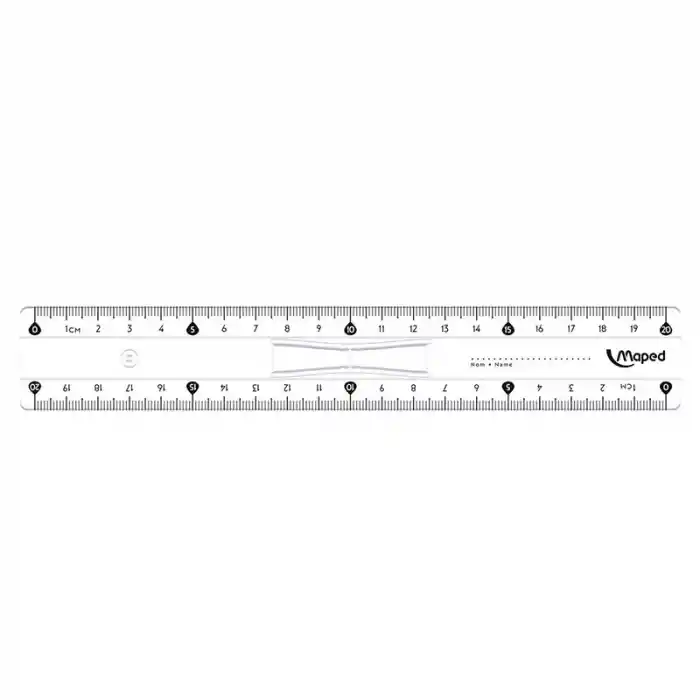Maped 146108 20 Cm Trıple Desimetre Kristal Cetvel