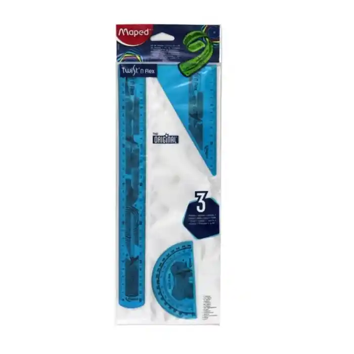 Maped 895055 30 Cm Esnek Plastik Cetvel Seti
