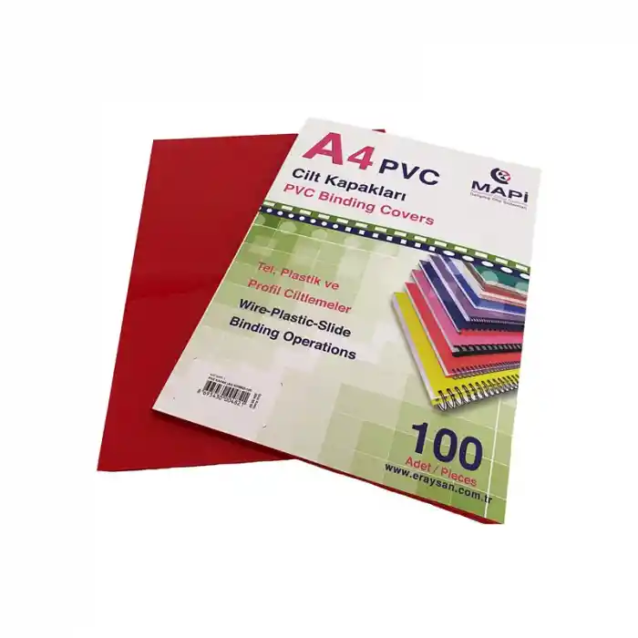 Mapi A4 Pvc Cilt Kapağı Kırmızı 160mic.2040203 (kampanya)