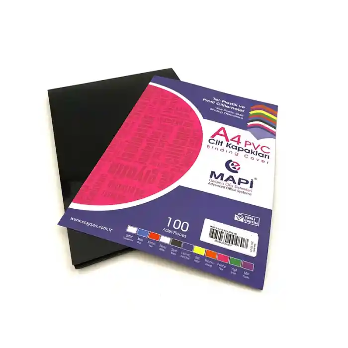 Mapi A4 Pvc Cilt Kapağı Siyah 160mic.2040201 (kampanya)