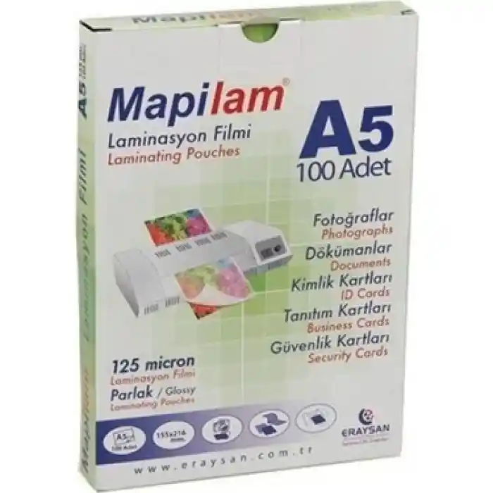 Mapi A5 Laminasyon Kaplama 125mic.1021205 (kampanya)