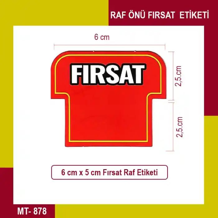 Market Raf Önü Fırsat Ürün Etiketi Karton 50 Adet