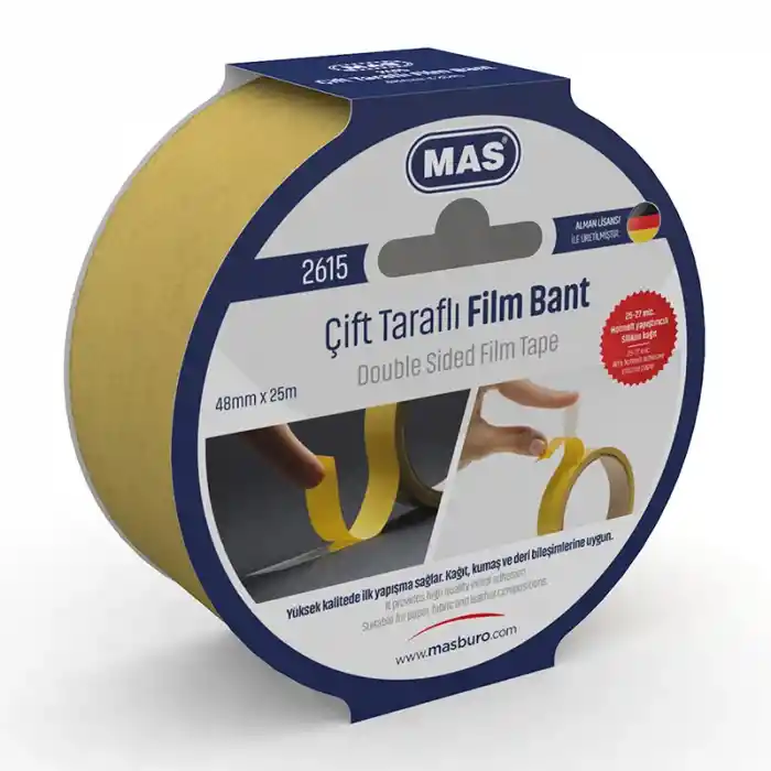 Mas 2615 45mmx25mt Çift Taraflı Bant