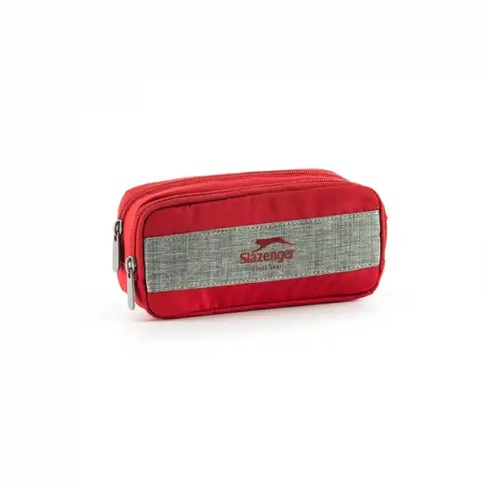Me 23157 Slazenger Traveller Gri Kırmızı Kalem Çantası