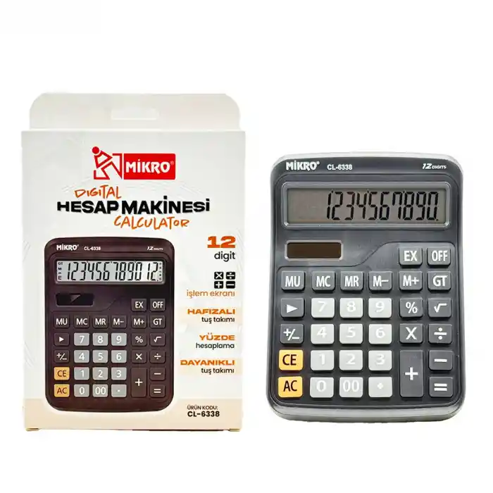 Mikro Cl-6338 Digital 12 Hane Hesap Makinası