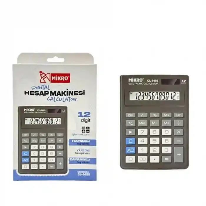 Mikro Cl-9489 Dijital 12 Hane Hesap Makinası